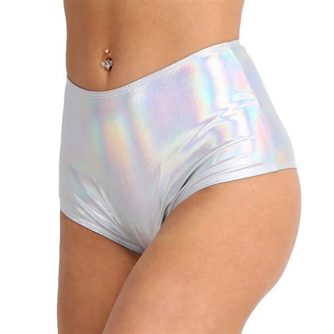 Women Metallic Leather Booty Shorts Zipper Wetlook Hot Pants Rave Dance Clubwear Ebay