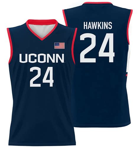 Available Buy New Jordan Hawkins Jersey Uconn Navy