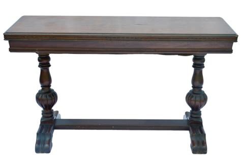 At Auction Antique Hand Carved Folding Game Table