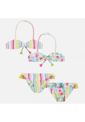 Bikini MAYORAL niña reversible Fucsia tortugablava