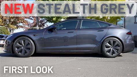 Stealth Grey New Tesla Color First Look Model S YouTube