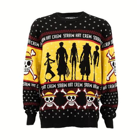 One Piece Straw Hat Crew Silhouette Holiday Sweater Crunchyroll Store