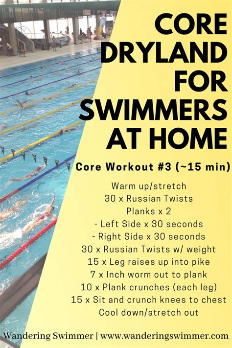 Core Focused Dryland For Swimmers Swimmers Workout Dryland Workouts