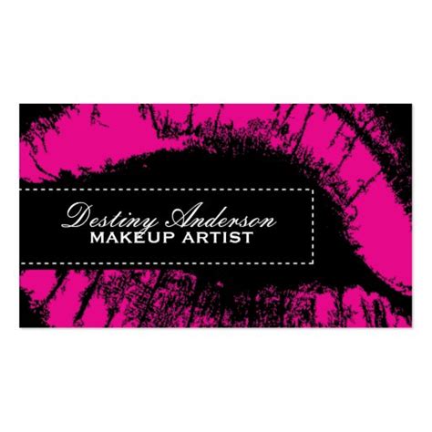 Hot Pink Makeup Business Cards