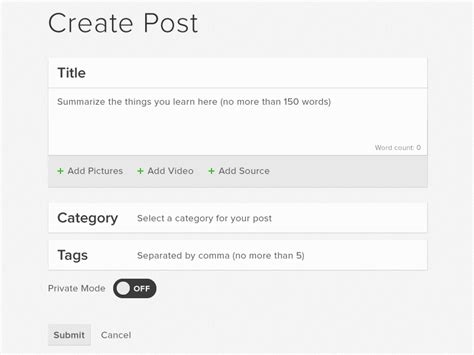 create post form design post create