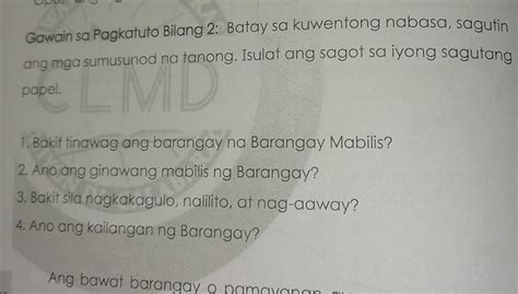 Sagutin Ang Mga Sumusunod Na Tanong Isulat Ang Sagot Sa Iyong Sagutang