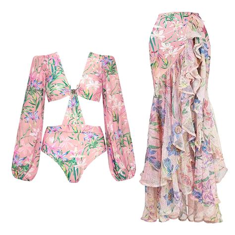 Vintage Women Swimwear One Piece Swimsuit Luxury Bikini Backless Beach Dress Designer Bathing