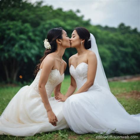 Asian Lesbian Wedding Stable Diffusion Online