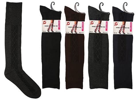 Gilbins Womens 6 Pair Cotton Knee High Socks Size 9 11