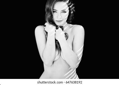 Naked Woman Long Wavy Hair Poses Stock Photo Shutterstock