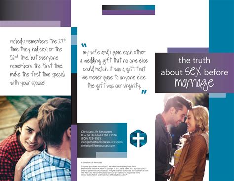 THE TRUTH ABOUT SEX BEFORE MARRIAGE BROCHURE Christian Life Resources