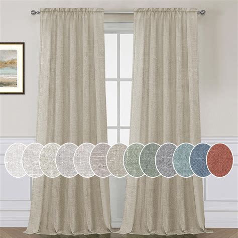 Amazon H VERSAILTEX Linen Curtains Elegant Natural Linen Blended