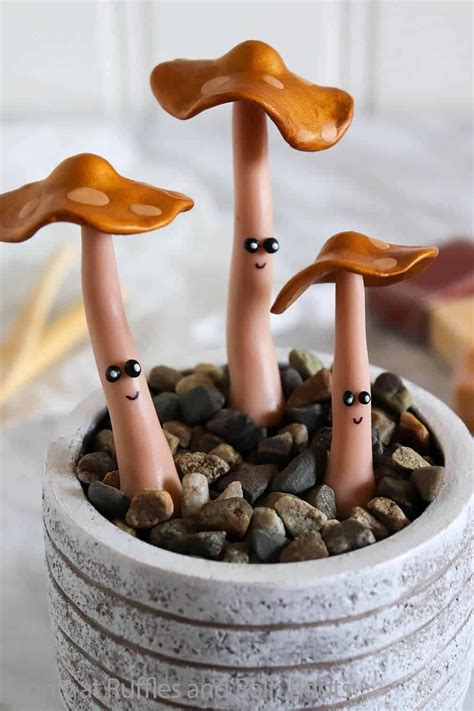 Make These Adorable Polymer Clay Mushrooms For A Fun Clay Craft