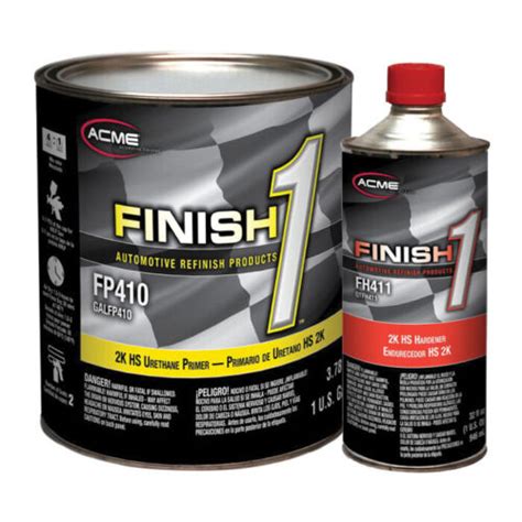 Sherwin Williams Finish 1 Fp410 High Build 2k Hs Gray Urethane Primer Gallon Kit 764423164038 Ebay