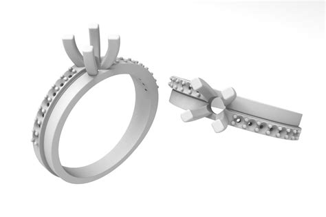 Women Ring With Stones 3d Model 12 Stl Free3d