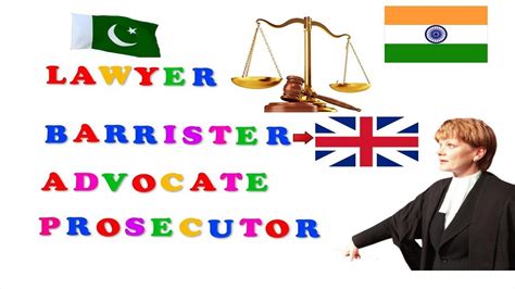 Difference Between Advocate Barrister Lawyer And Prosecutor Youtube