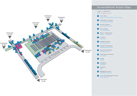 Suvarnabhumi Airport Terminal Map (2025-2024) - All Maps