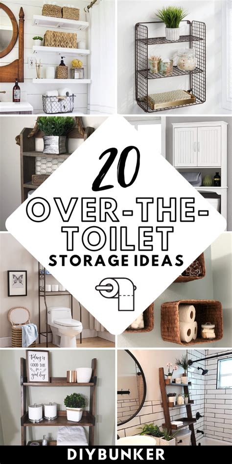 20 Over The Toilet Storage Ideas For Small Bathrooms Small Space