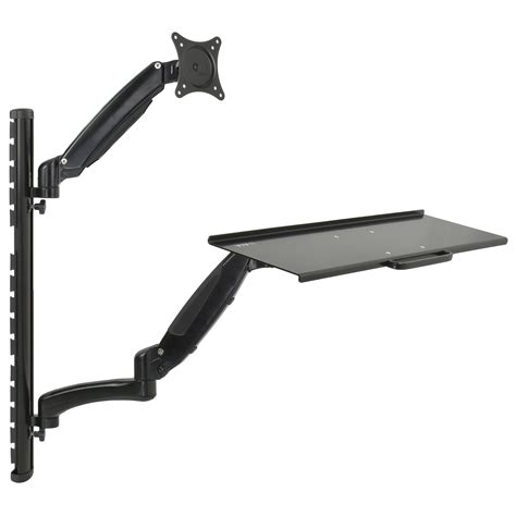 Vivo Sit Stand Wall Mount Counterbalance Adjustable Monitor Keyboard