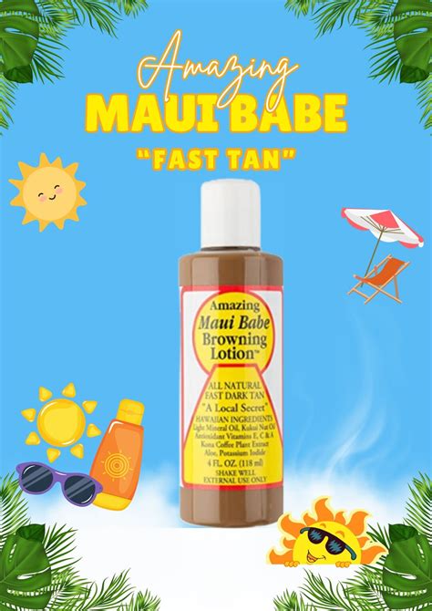 Maui Babe Browning Lotion Moisturizing Skin Care Antioxidant Etsy