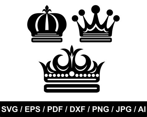 Royal Crown Svg King Queen Crown Svg Crown Svg Bundle Etsy