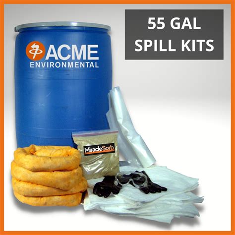 55 Gallon Oil Only Spill Kit Oil Only Spill Kit Oil Spill Kits Acme