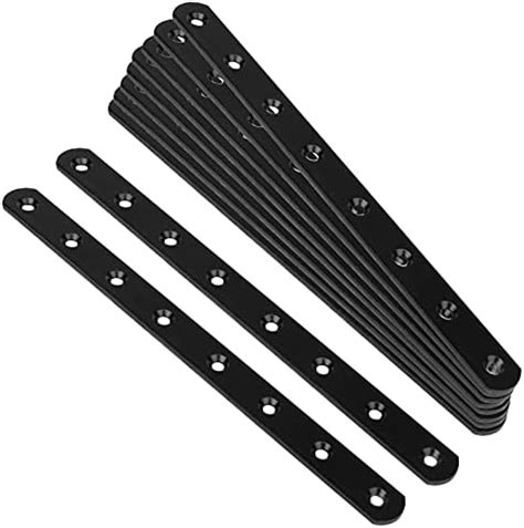 Tsss Pcs X Mm Black Flat Mending Plate Steel Straps Straight