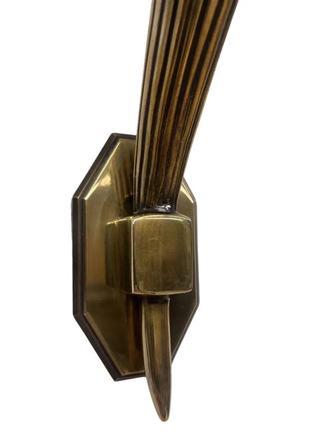 Cast Brass Reeded Wall Light In Antique Finish The Lamp Workshop London