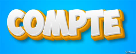 compte yellow white  text effect generator