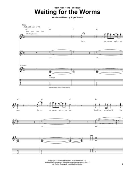 Pink Floyd Waiting For The Worms Sheet Music And Printable Pdf Music Notes Sheet Music Notes