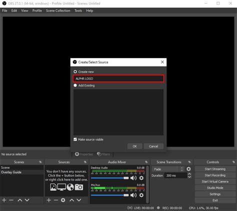 How To Add An Overlay In Obs