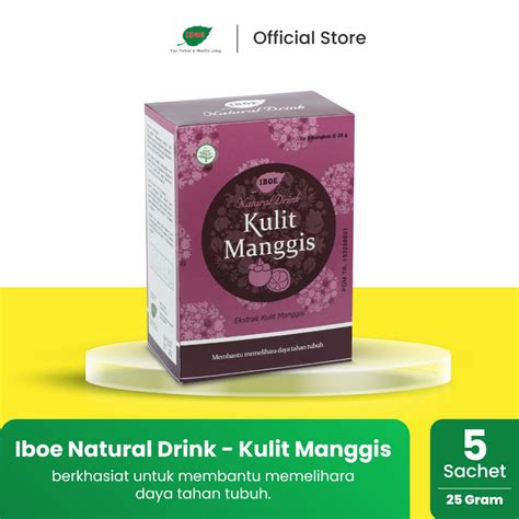 Jual Jamu IBOE 1 Box IBOE Natural Drink Kulit Manggis 5 Sachet