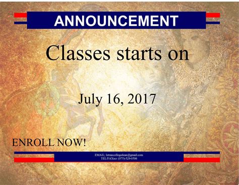 Admission For Ay Colegio De San Juan De Letran Manaoag