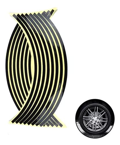 Tiras Reflejante Sticker Rines Motocicleta Bicicleta Meses Sin Inter S