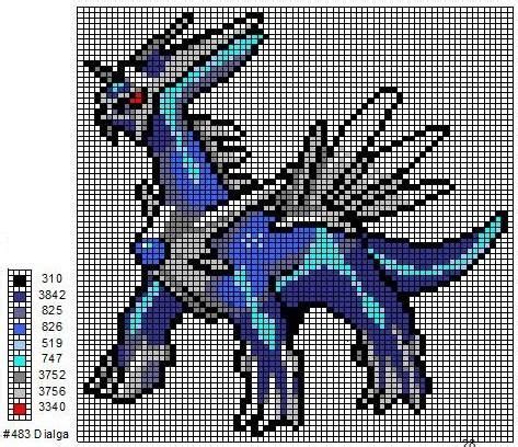 Dialga By Cdbvulpix On Deviantart Pokemon Cross Stitch Pokemon