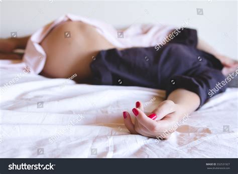 Sexy Nude Blonde Woman Lying Bed Stock Photo Shutterstock