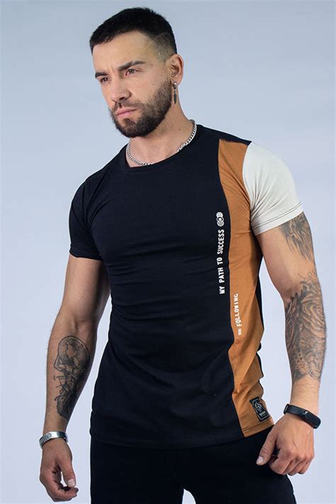 Camiseta SLIMFIT C20 PATH Negra Banomo Moda Masculina