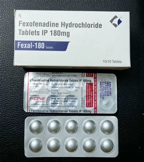 Fexofenadine Hydrochloride Tablets Ip Mg At Rs Box