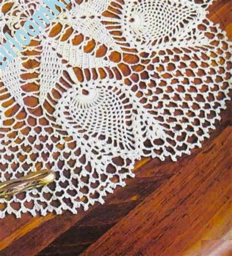 Tulip Pineapples Doily Vintage Crochet Pattern 13 Etsy Doily Patterns Vintage Crochet