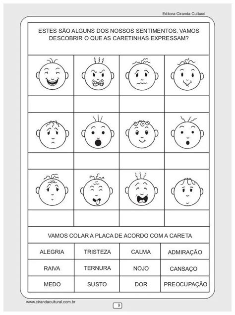 40 Atividades Emoções E Sentimentos Para Imprimir C60