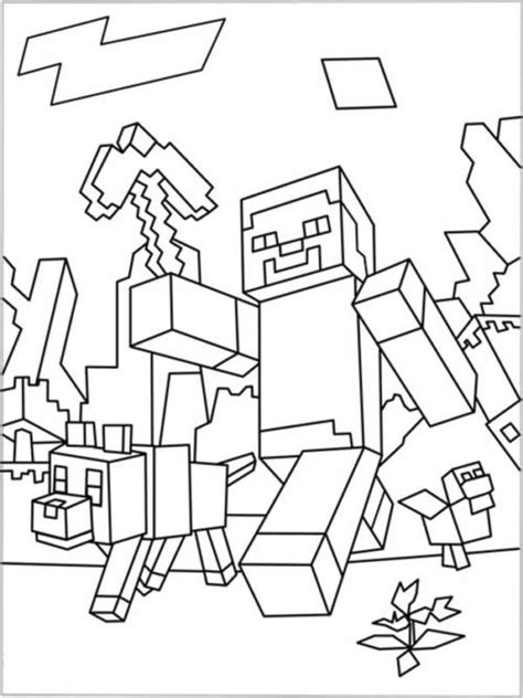 Pintando Minecraft - 49 Desenhos do Jogo Minecraft para Imprimir e Colorir/Pintar