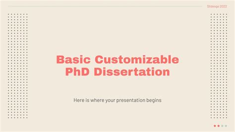 Basic Customizable PhD Dissertation