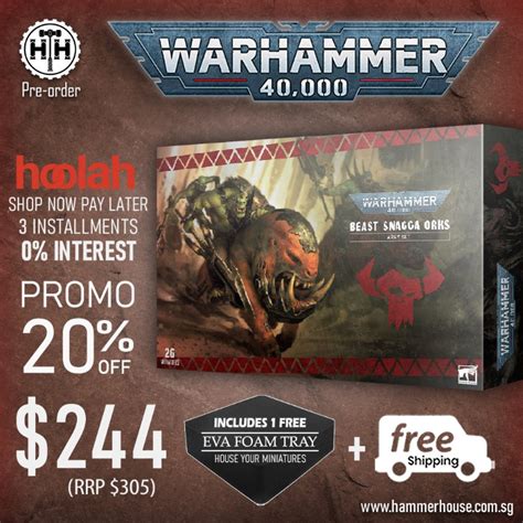 [Warhammer 40k] Beast Snagga Orks Army Set (Limited Available), Hobbies ...