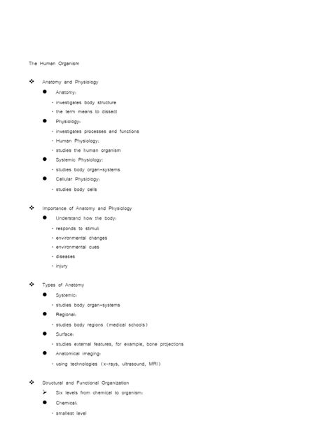 The Human Organism Pdf