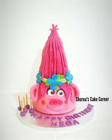 Poppy Troll Cake Cake By Shorna S Cake Corner Cakesdecor