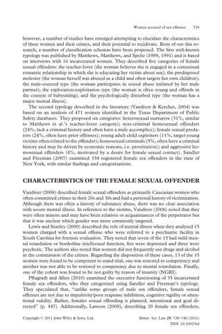 Women Accused Of Sex Offenses A Gender Based Comparison PDF