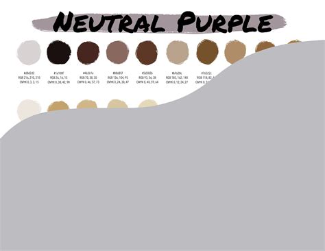 procreate color palette neutral purple instant  digital