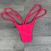 G String Bikini Thong V String Thong Neon Coral Double Strap Thong Mini Micro Swimwear Skimpy