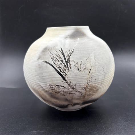 Vintage Studio Naked Raku Art Pottery Vase Vessel N Girard Quebec Raku Art Pottery Vase Nature