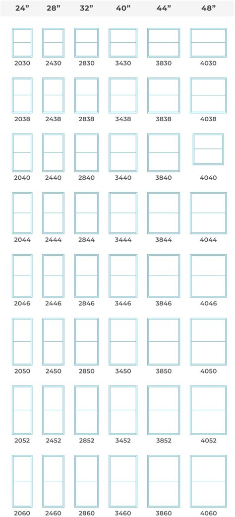 What Are Standard Window Sizes Window Size Charts Modernize